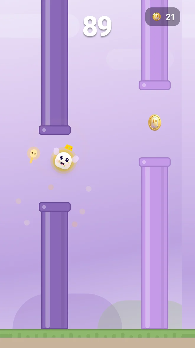 Ghast Tap: fly a ghost between pillars